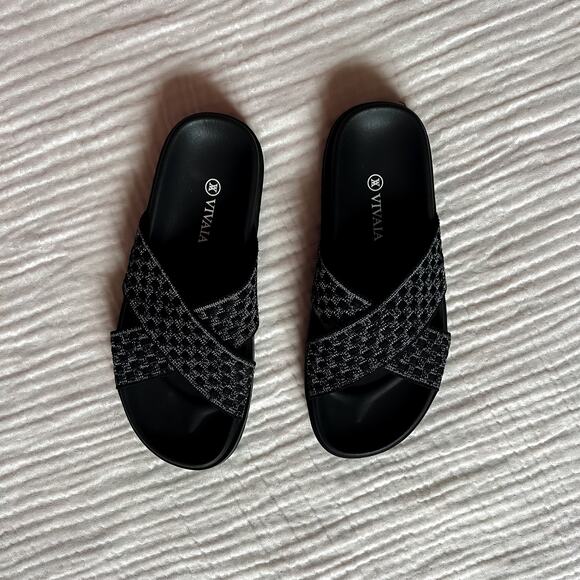 VIVAIA Natalia Criss Cross Slides - Picture 1 of 5